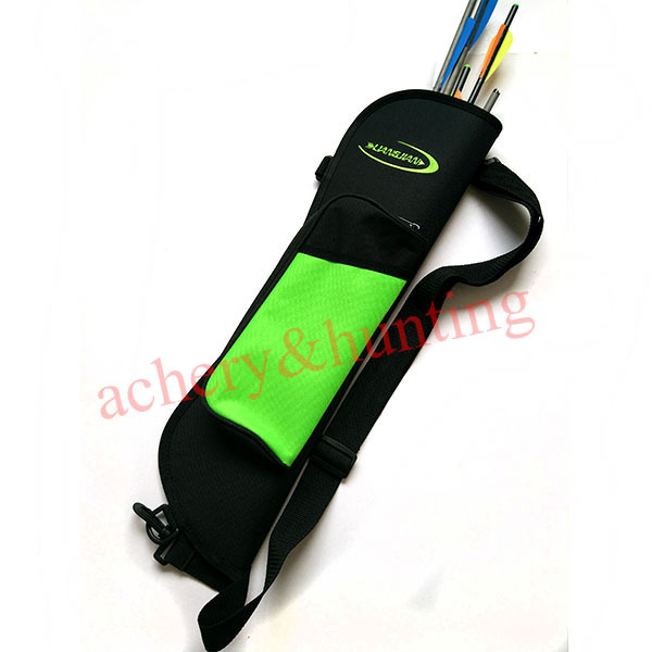 Green arrow bag quiver archery bow and arrow quiver bag for outdoor