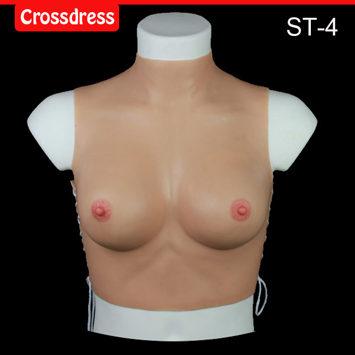 ST-4 Top quality silicone breast forms for men fake breast costume crossdresser huge breast forms silicone breast enhancers