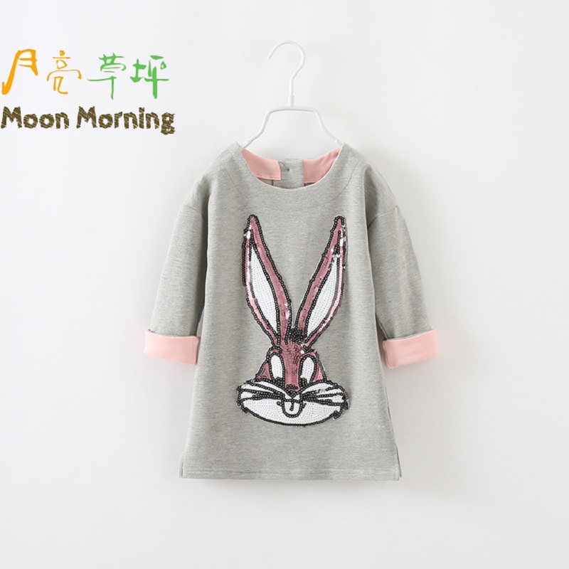 Moon Morning Spring Autumn T-shirt Cotton Long Sle...