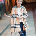 190 65cm Tassel Pashmina Large Plaid Scarf Luxury Brand Female Warm Wraps Autumn Winter Women s