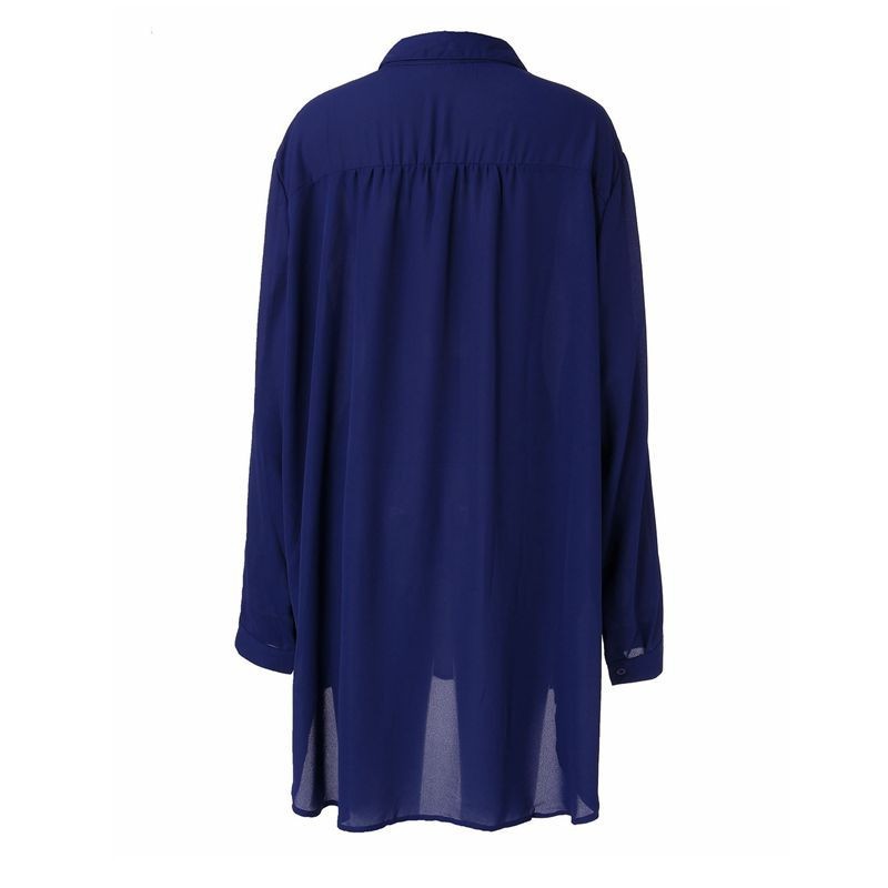 Zanzea Blusas Femininas 2018 Sexy Women See Through Chiffon Shirts Long Sleeve Pocket Casual Blouse Tops Plus Size XS-6XL aeProduct.getSubject()
