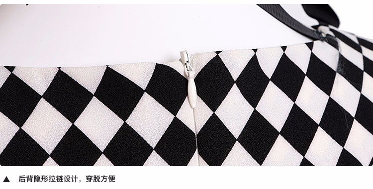 New Arrival 2015 Mother and Daughter Dresses Classic Plaid White and Black Casual Summer Dress (13)