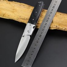 2015 nueva bolsillo del acero inoxidable cuchillo plegable negro madera cuchillo táctico de gran tamaño colección alta calidad del envío