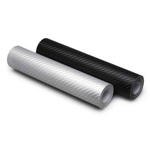 10*127CM Black Silver Car Styling Carbon Fiber Car Stickers DIY Parts Mold Protection Stickers CT-306