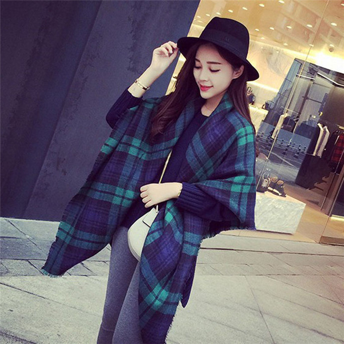 PopularLady Women Blanket Oversized font b Tartan b font Scarf Wrap Shawl Plaid Cozy CheckedTonsee