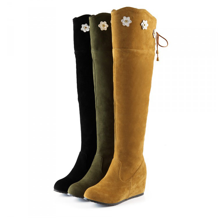 thigh high boots plus size free shipping negro moccasin botas femininas covered wedge thigh high boots plus size free shipping negro moccasin botas femininas covered wedge
