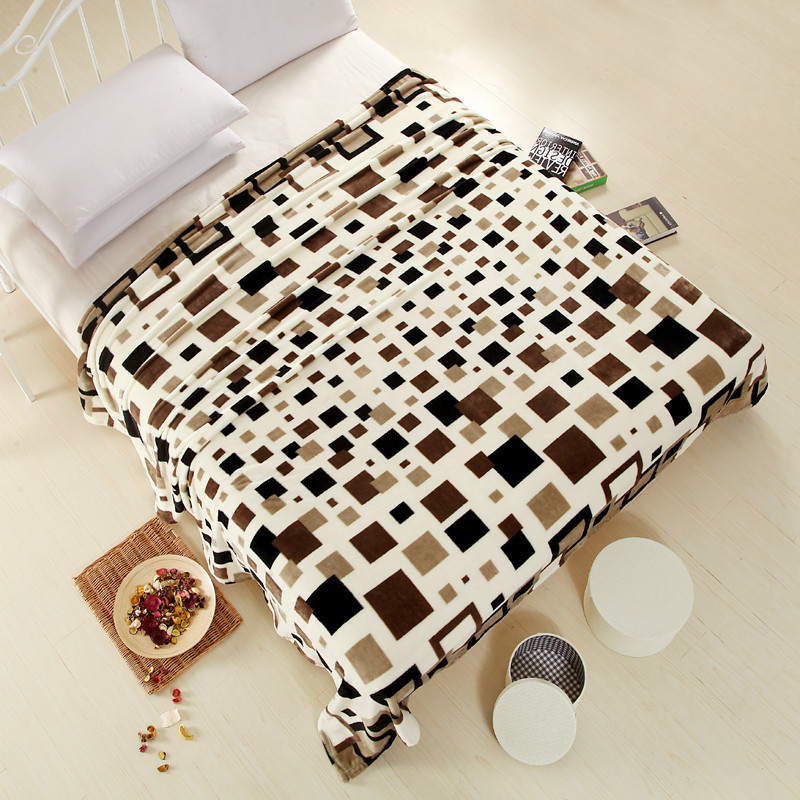 Square plaid Japan Style Printed 200cmX230cm Hospital Geometric