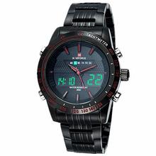 Watches men NAVIFORCE 9024 luxury brand Full Steel Quartz Clock Digital LED Watch Army Military Sport