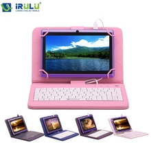 IRULU Brand 7″ Quad Core 1024*600 HD 512MB RAM 16GB ROM Android4.4 Kitkat Tablet PC External 3G/WIFI With Blue Keyboard Pink