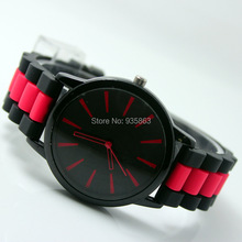 Geneva Watch 7 Colors Women Dress Watch Fashion Watches Silicone Quartz Watches Wholesale Free Shipping GENEVA021