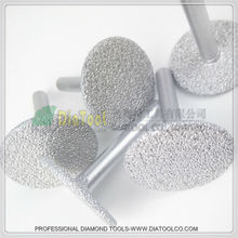 5pcs dia30mm Vacuum brazed diamond discs with 6mm shank, diamond grinding mill, professional quality