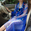 8 Color Floral Embroidery Scarf and Coat for Women Ethnic Flower Style Scarves and Shawls for