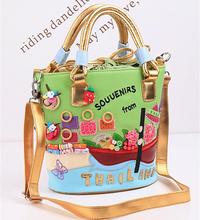 spring and summer women’s handbag candy color leather bag handbags messenger bucket bagsThailand braccialini