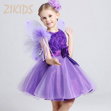 Summer Style Dress Flowers Girl Dresses for Wedding Party Cute Girls Floral Princess Dress Children Brand Kids Clothes 2016 Sale