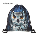 Who Cares New Fashion Backpack Hot Sale Mochila Feminina Women 3D Print Owl daily Shopping Casual