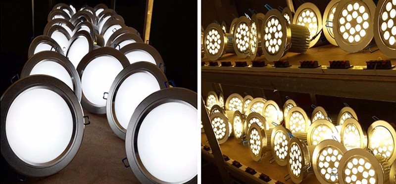 Description Picture 6 of itemLED Downlights 5W 10W Dimmable 230V Square Brush silver LED Ceiling Lamp 15W Down Light for Kitchen/Home/Office Indoor Lighting