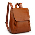 New 2016 Women Genuine Leather Backpack High Quality School Bags For Teenagers Girls 5 Colors Travel
