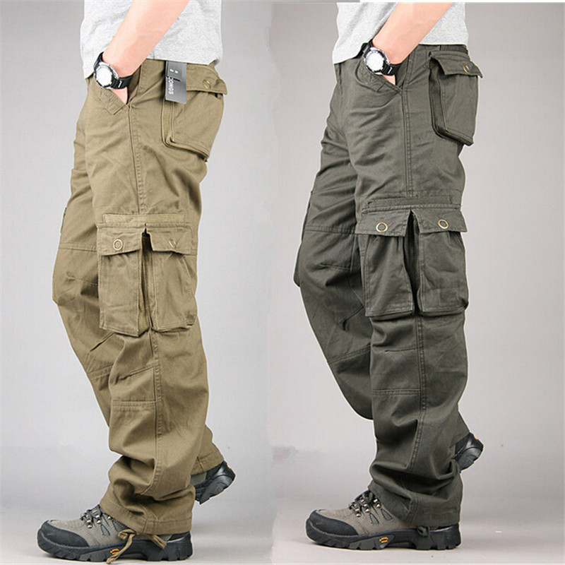 mens long cargo pants