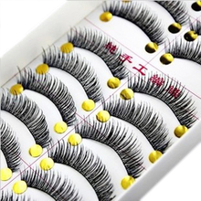 10 Pairs Cotton Eyelash Extension Stalk Long Thick False Eyelashes Makeup Black Fake Eye Lashes Makeup