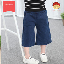 2016 Korean Girls Jeans / Children Pants Korean Version Of The Cartoon Bottoming Wide Leg Pants Girls ( 2-7 Years Old )