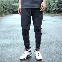 Fashion Biker Joggers Jogging Slim Fit Skinny Sweatpants Harem Pants Man Hip Hop Swag Clothes Clothing Men Gray Black Kanye West