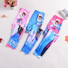 2– 6years 2015 New Fashion Children Spring girl clothing long trousers for kids cartoon elsa Anna leggings Girls candy pants