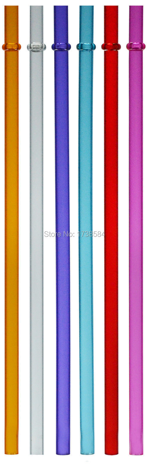 6 Pack Of Colored Replacement Acrylic Straws For Tumblers