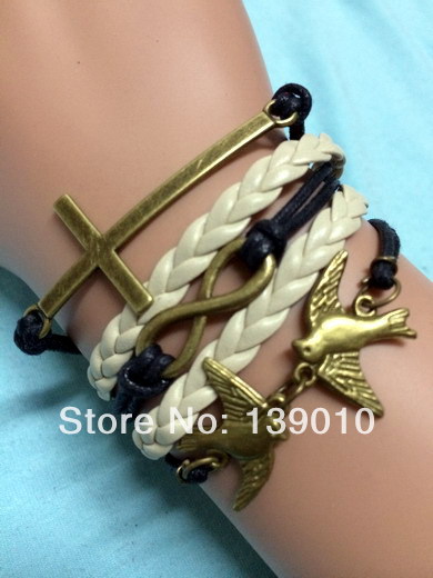 lot Cross Infinity LOT Shipping Retro Bird You   Own Build Double cross 3PCS Charm charm