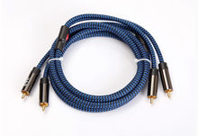 New CYK Speaker cable CYK double lotus male to male audio cable AMP cable 2M