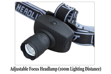 led headlamp headlight flashlight head lamp light High Power Waterproof Cree Zoom Lamps Camping Hunting Bike