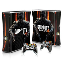 Protective Film Waterproof Decal For Black Ops 3 For Microsoft XBOX 360 Slim Console Skin Sticker Controller Cover