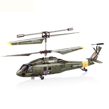 3 canales de Control remoto helicóptero con giro y luz LED para los niños juguetes ejército de Color verde