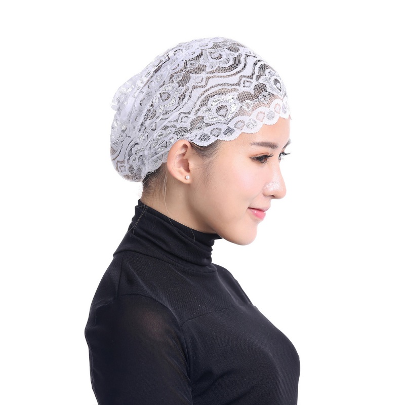 Vente chaude Femmes Musulmanes Islamique Dentelle Chapeaux Amira Intérieure Hijab Cap Turban Bonnet Underscar(China
