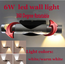 6W Modern LED Wall Light Stainless Steel 85 265V wall mount light led mirror lamp bedside