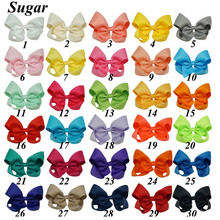30 Color High Quality Fashion Grosgrain Ribbon Hair Bow For Kids Girls Solid Boutique Hairgrips Sweet Handmade Hair Accessories