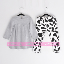 lovely Mother cow suit boy and girl children clothing for the winter girls clothing sets kids