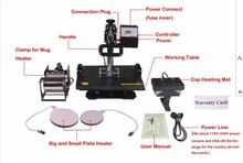 5 in 1 Heat press/transfer machine,Heat press,Press machine, Combo Heat Press Machine