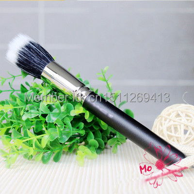 Free shipping 1x Makeup Cosmetic Beauty Duo Fiber Stippler Blush Foundation Powder Brush Black A2162 ptqF