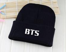 2016 kpop BTS hats wool cap Bangtan Boys with paragraph Harajuku Korean wool cap Couple k-pop bts Skullies Beanies Hedging cap