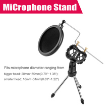 Adjustable Studio Condenser Microphone Stand Desktop Tripod for Microphone with Windscreen Filter Cover P0022784