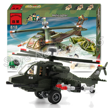 275pcs 2016 new Hot New CombatZones Helicopter large model Christmas Gift Building Blocks toys