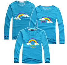 HOT 1 pc 95% Cotton Red White Family Clothing Couple T Shirts Cartoon Women Men 4XL T Shirt Autumn Spring Long Sleeve T-Shirts