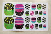 05 hot sale new fashion DIY pedicure glitter beauty decals full cover nails wraps 3d nail