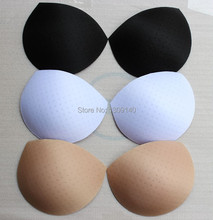 10 pairs/lot Removable Bra Pads Foam Push Up Bra Cups Swimsuit Padding Inserts Bikini Breast Lifter Black Nude Free Shipping
