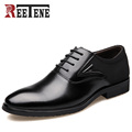 REETENE Fashion Men Shoes Genuine Leather Men Dress Shoes Brand Luxury Men s Business Casual Classic