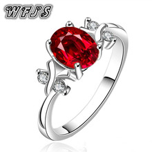 R642-A 925 Free Shipping 925 Sterling Silver Inlaid Stone Ring Fashion Rings CZ Diamond For Women Christmas Gift