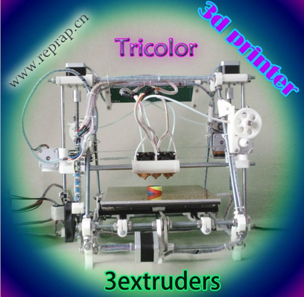 He3D tricolor 3D printer Triple extruder kit reprap