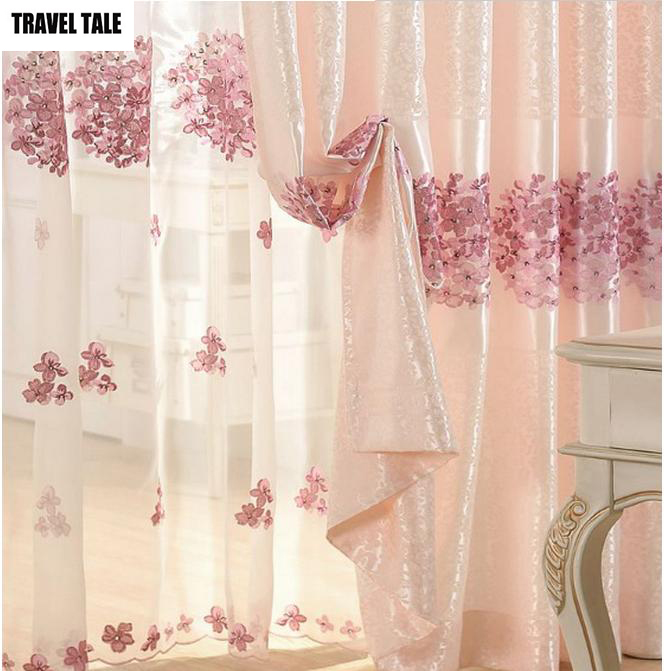 Online krijg goedkoop zijde geborduurde gordijnen aliexpress.com ... Roze woonkamer gordijnen