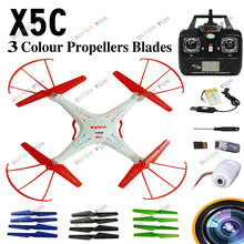 Upgrade 3 Colour propellers Syma X5C red 2.4Ghz 6-Axis Gyro RC Quadcopter Drone 2MP HD Camera FREE Shipping