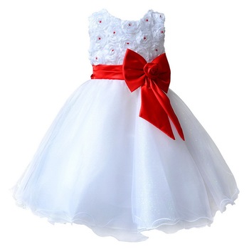 Детские платья для свадеб театрализованное белый первого святого кружева причастие платья маленького малыша младший ребенок невесты